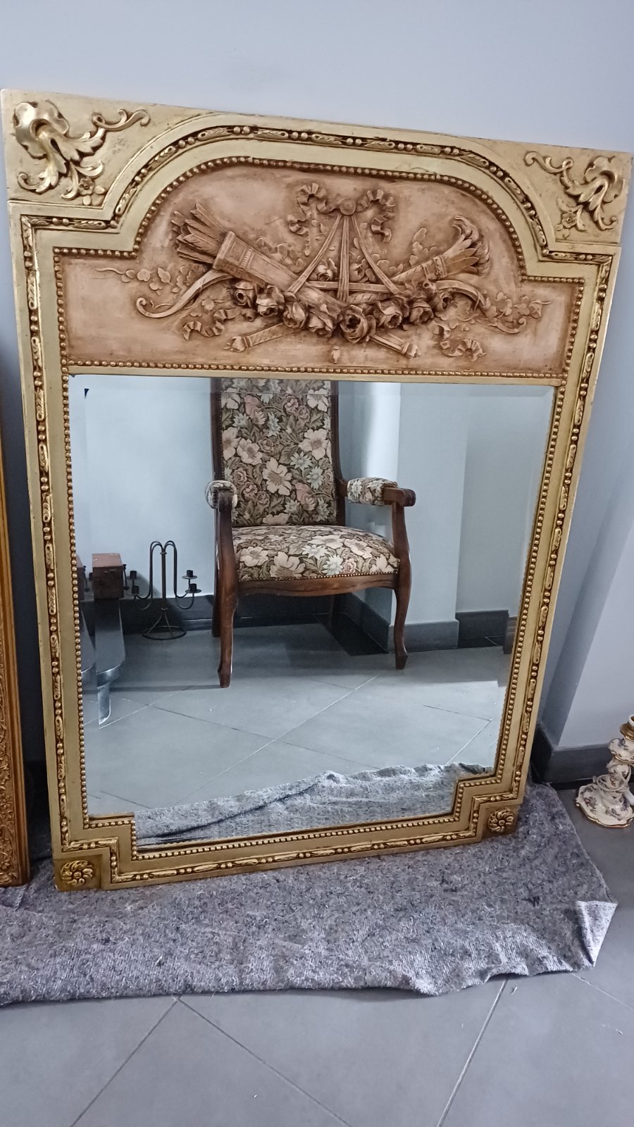 Grand miroir Trumeau ancien