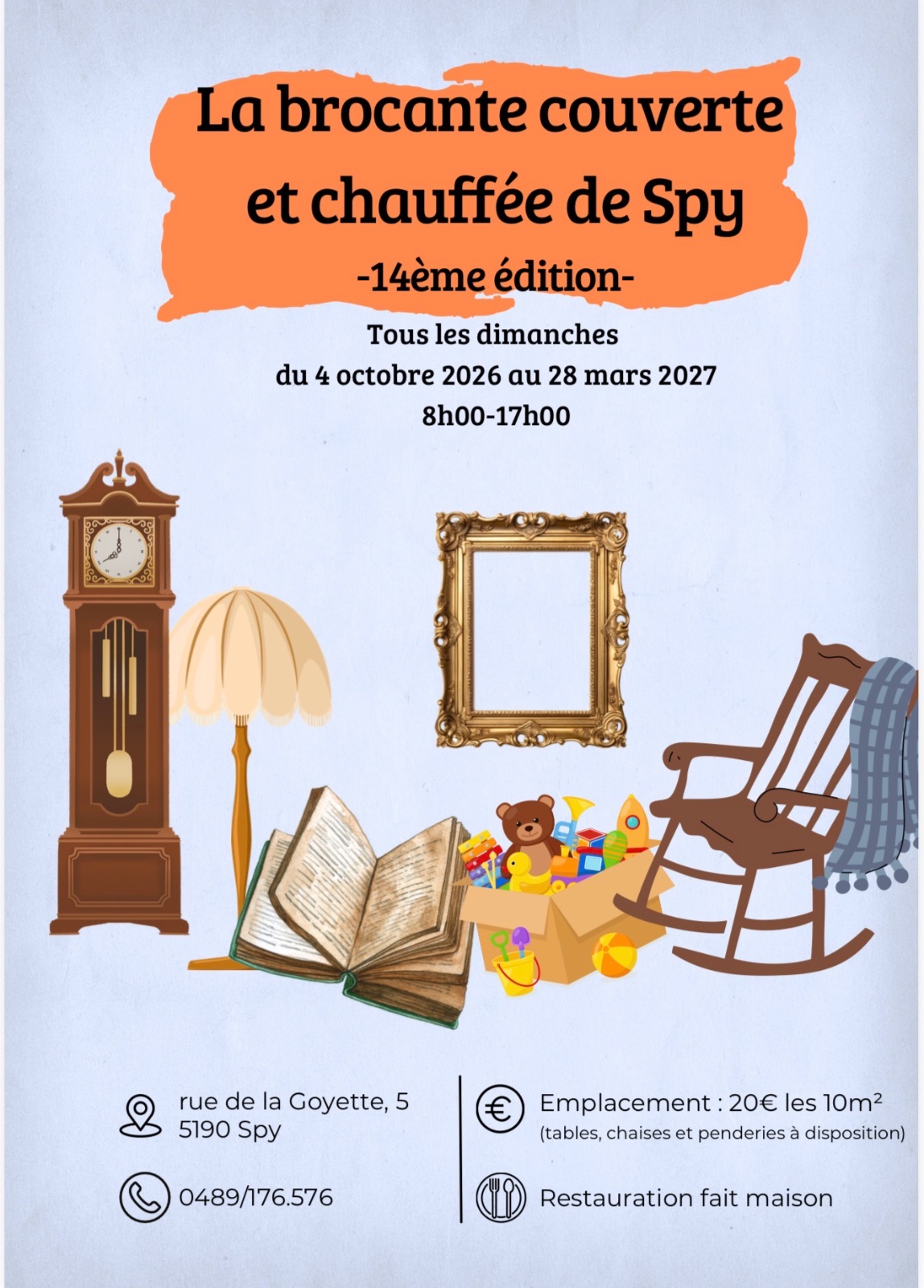 La brocante couverte et chauffée de Spy